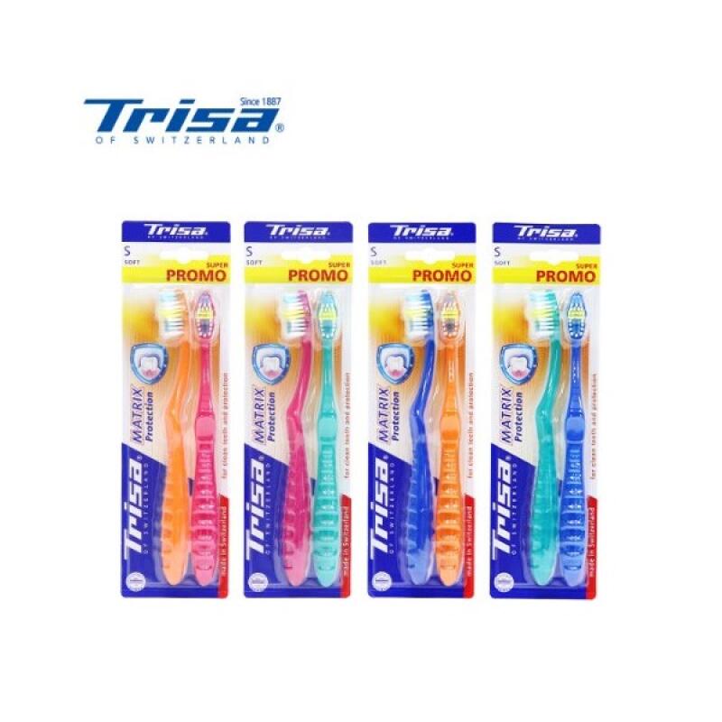 TRISA Ultra-Light Round Bristles Cleansing Ergonomic Toothbrush 2-pack 4121