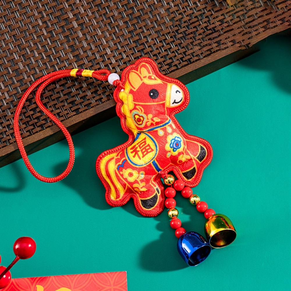 Embroidery Zodiac Mascot Pendant Blessing Car Hanging Pendant Horse Incense Bag  Spring Festival