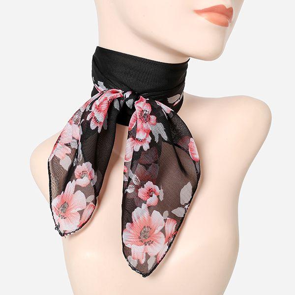 Весенний тонкий квадратный маленький носовой платок для женщин, летнее украшение, модный шарф для защиты шеи, зимний шарф