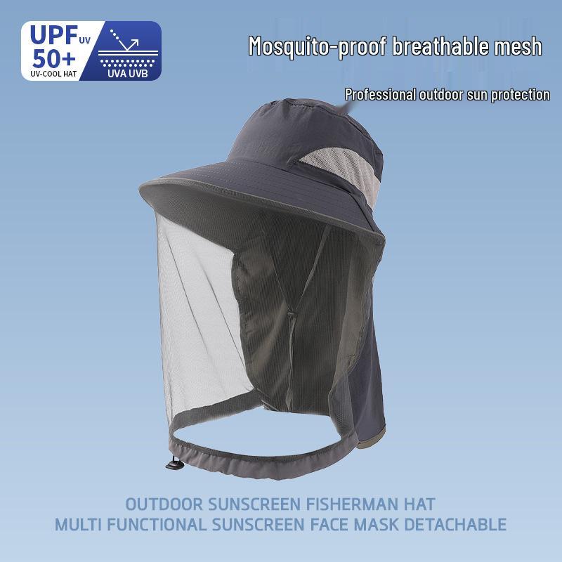 Унисекс шляпа для защиты от солнца с сетчатой маской и защитой от насекомых для рыбалки