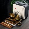 Ceramic Goods Kiln Change Portable Travel Tea Set Business Company Gift