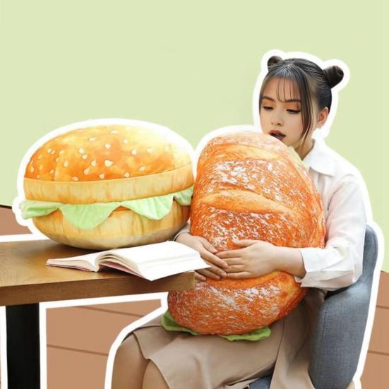 3D Симуляция Плюшевая подушка Чизбургер Расширяемая Набивная подушка Гамбургер Пушистая подушка Бургер