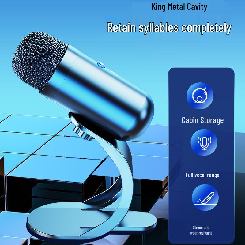 USB Desktop Microphone for Home Use: Ideal for Online Classes, Meetings, Gaming, Recording, Streaming, with Noise Reduction Compatibility.