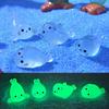 100/50Pcs Kawaii Luminous Mini Seal Pup Resin Glow At Night Marine Animal Model Ornament Fairy Garden DIY Accessories