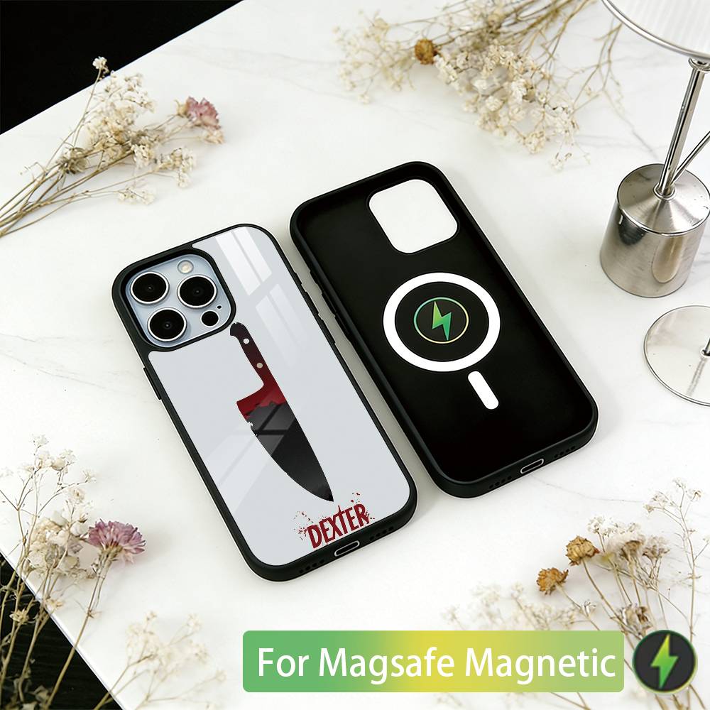 Чехол для телефона Декстер Морган для iPhone17,16,15,14,13,12,11 Plus,Pro Магнитный с Magsafe Беспроводная зарядка