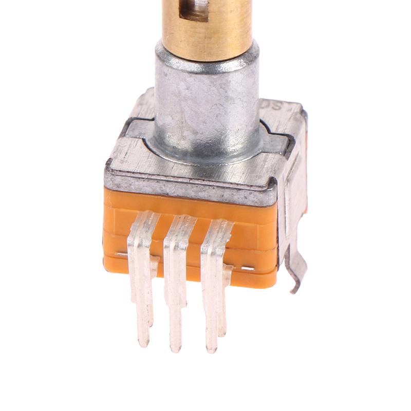 Ec110701N2B Двухосевой поворотный энкодер с кнопочным переключателем, вращение на 360 градусов, 30 позиций, 15-импульсная ручка