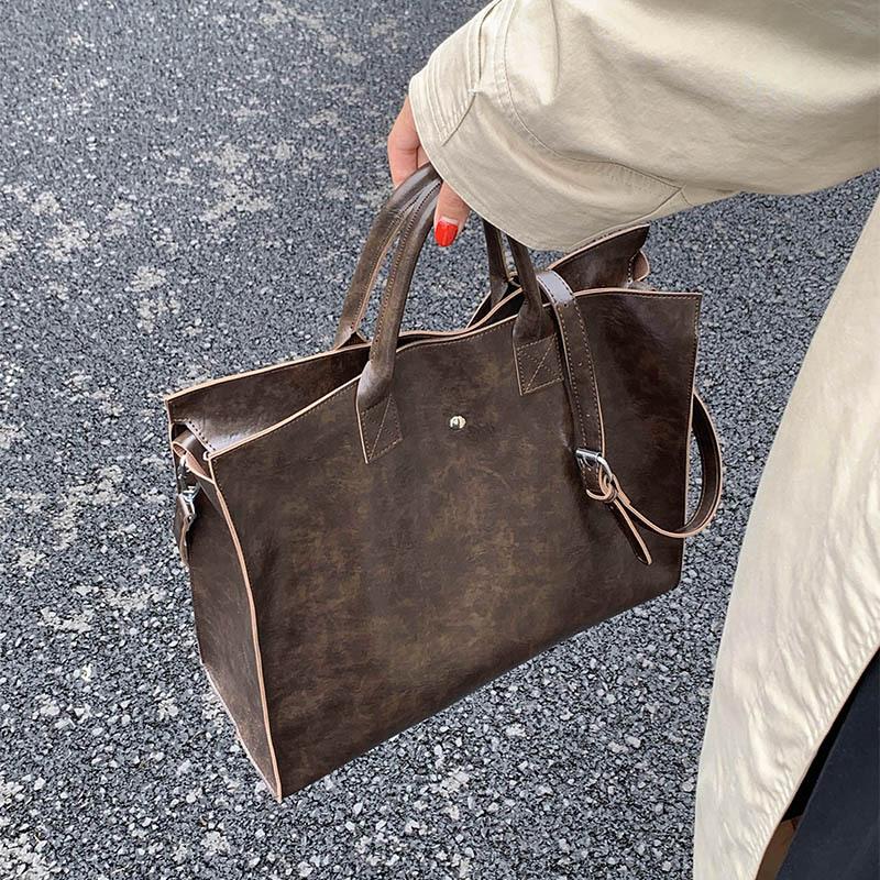 Большая сумка женская большой вместимости 2025 новая фактурная сумка для компьютера сумка через плечо сумка кроссбоди сумка для поездок портативная сумка-тоут