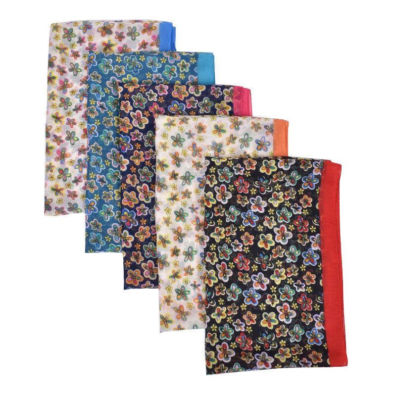 Women's Scarves, Fashionable Chiffon Printed Scarves, Long Neck Protection, Thin Rectangular Scarves