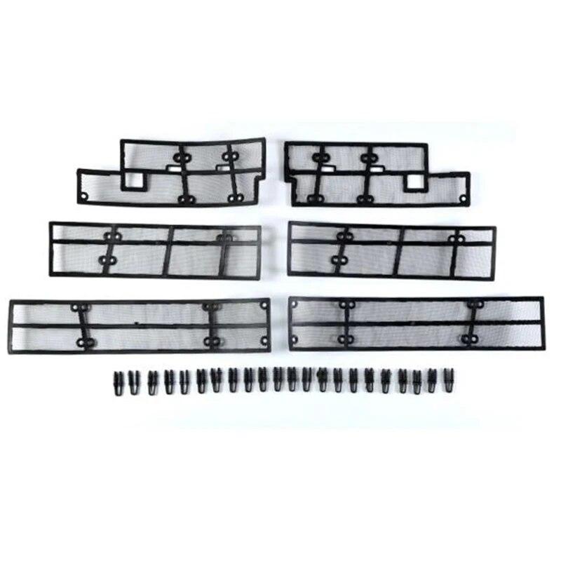 2017 2018 Автомобильная сетка для защиты от насекомых, передняя решетка, вставка, сетка для Toyota Highlander Kluger, аксессуары, 6 шт./компл.