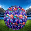 1pc Rainbow Bow Tie Theme Soccer Ball Football, Size 5, Lightweight PVC, Outdoor Training Soccer Ball,Gift j61463