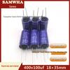 Оригинальный электролитический конденсатор SAMWHA 400V 100uF 18×35mm с выводами