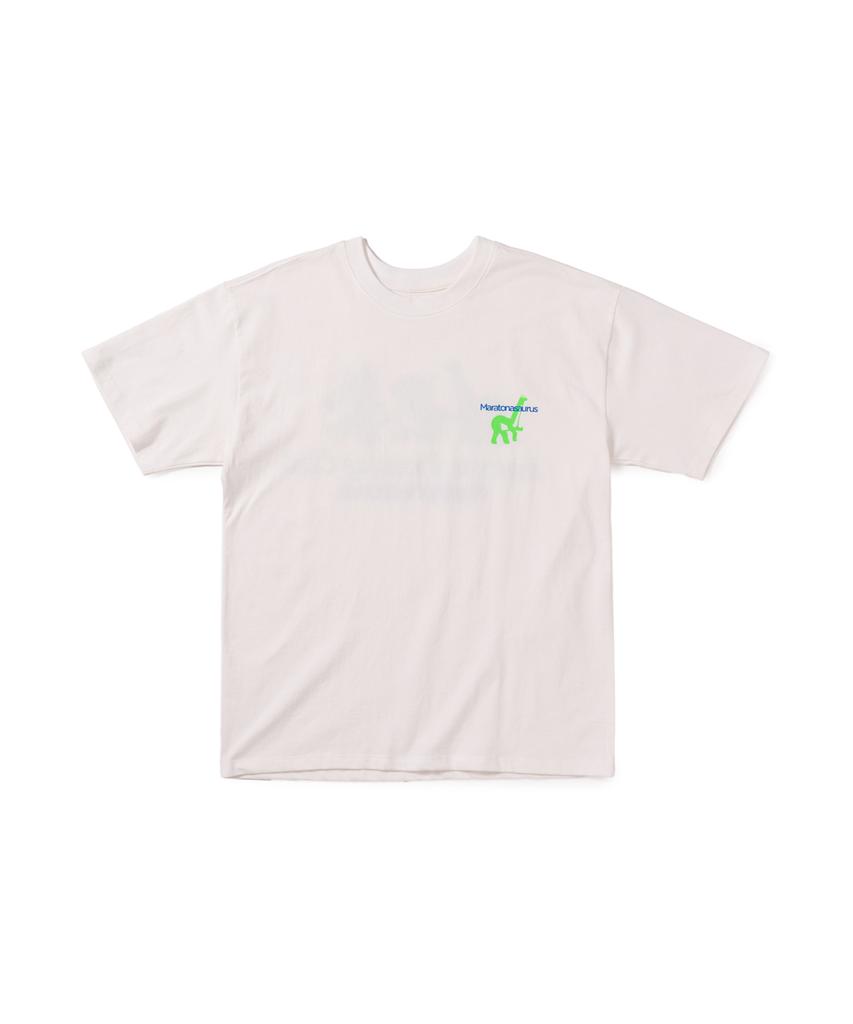 BIGWAVE COLLECTIVE Dinosaur Running Club Short Sleeve T-Shirt (Off-White)