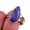 Natural Chaorite Gemstone 925 Solid Sterling Silver Two Tone Ring Size 8.5 V3G67