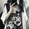 Fashion Oversize Streetwear T Shirt Gothic Punk Cartoon Harajuku Style Short Sleeve Tops Women Summer Oversize Streetwear T-shirt