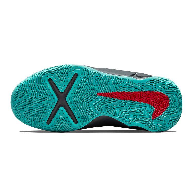 Nike Team Hustle D10 FlyEase GS Smoke Grey Washed Teal Siren Red Детские кроссовки Темно-дымчато-серые DD7303-008