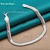 West Lake 6mm Silver Snake Chain Hip Hop Bracelet