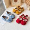 Fashionable Soft Bottom Butterfly Knot Anti-Slip Children's Shoes Spring Autumn New Korean Style Girls Flat Sandals Baby