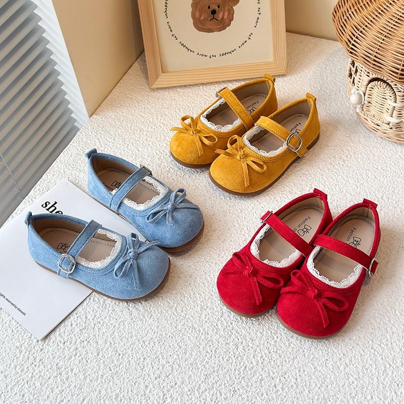 Fashionable Soft Bottom Butterfly Knot Anti-Slip Children's Shoes Spring Autumn New Korean Style Girls Flat Sandals Baby