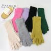 LALA Rabbit Fur Knit Wrist Gloves