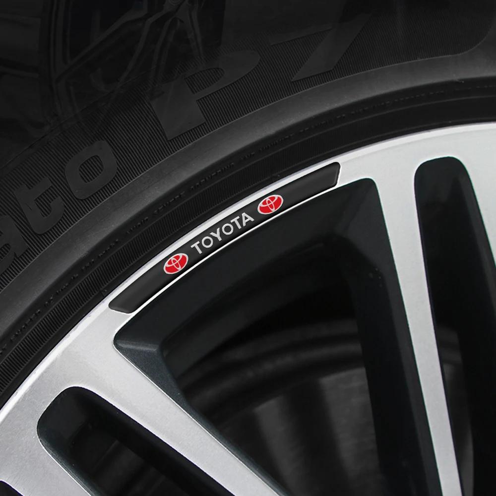Стильные алюминиевые наклейки на обод колеса для Toyota - Набор из 4 штук