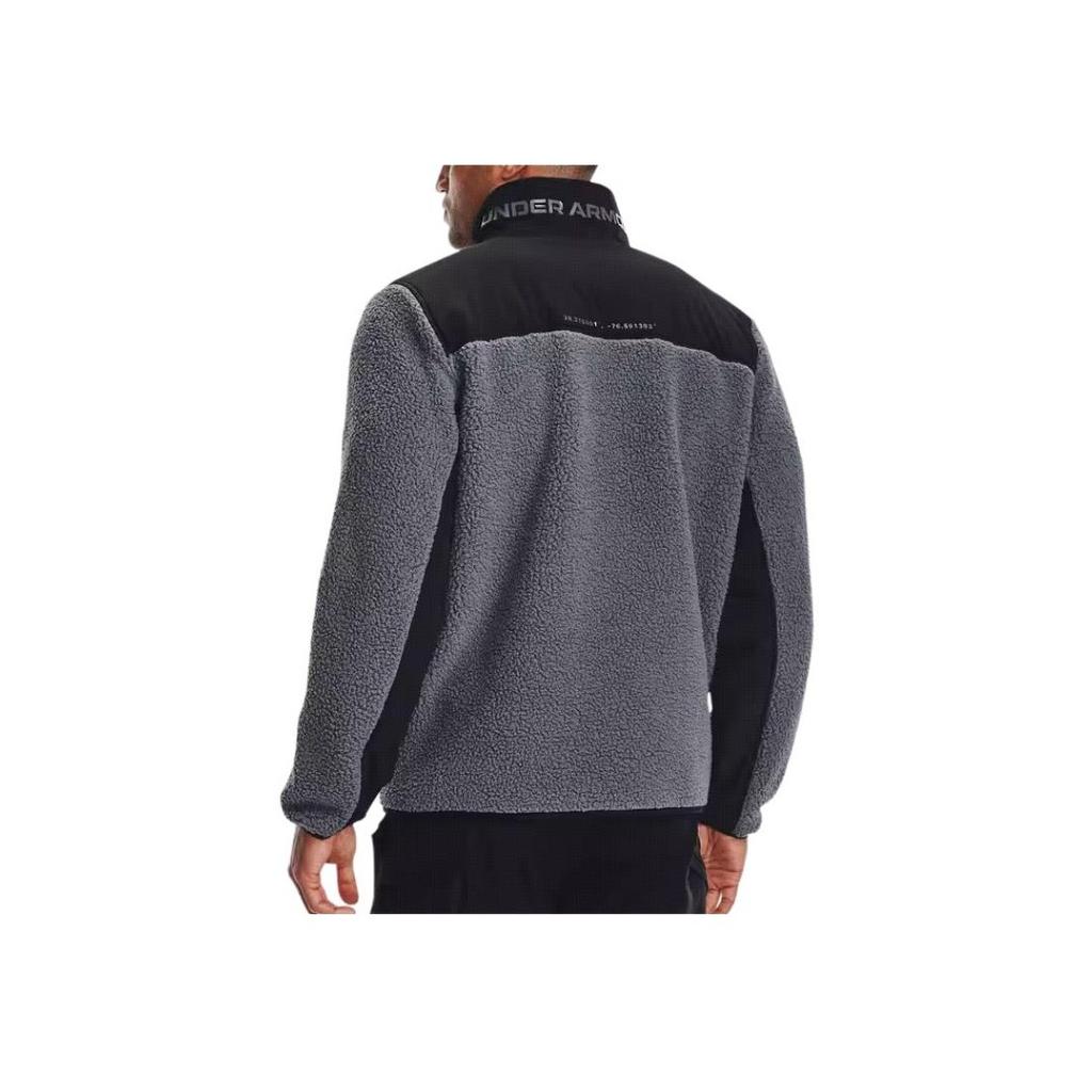 Under Armour Legacy Sherpa Training Color Block Jacket Men Jackets Gray 1357474-012