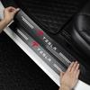 ysdkf1 4pcs Carbon Fiber Car Threshold Protection Sticker Car Accessories For Tesla Model 3 Model S Model X Y Roadster Performance