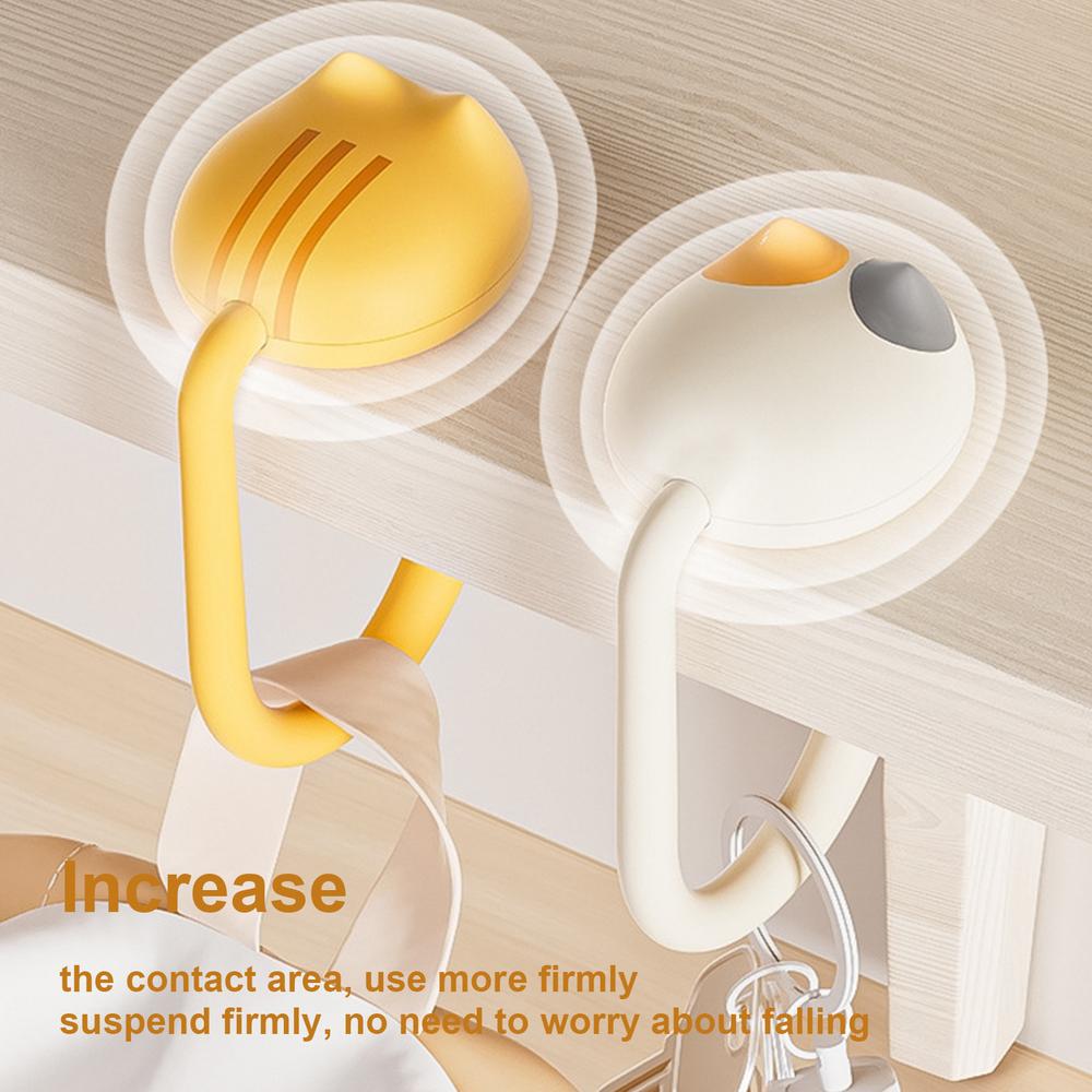 Подвеска для сумки на стол Органайзер для стола Портативный Многофункциональный Компактный Крючок в виде кошачьего хвоста Для дома Школы Использования за столом Портативный крючок для края