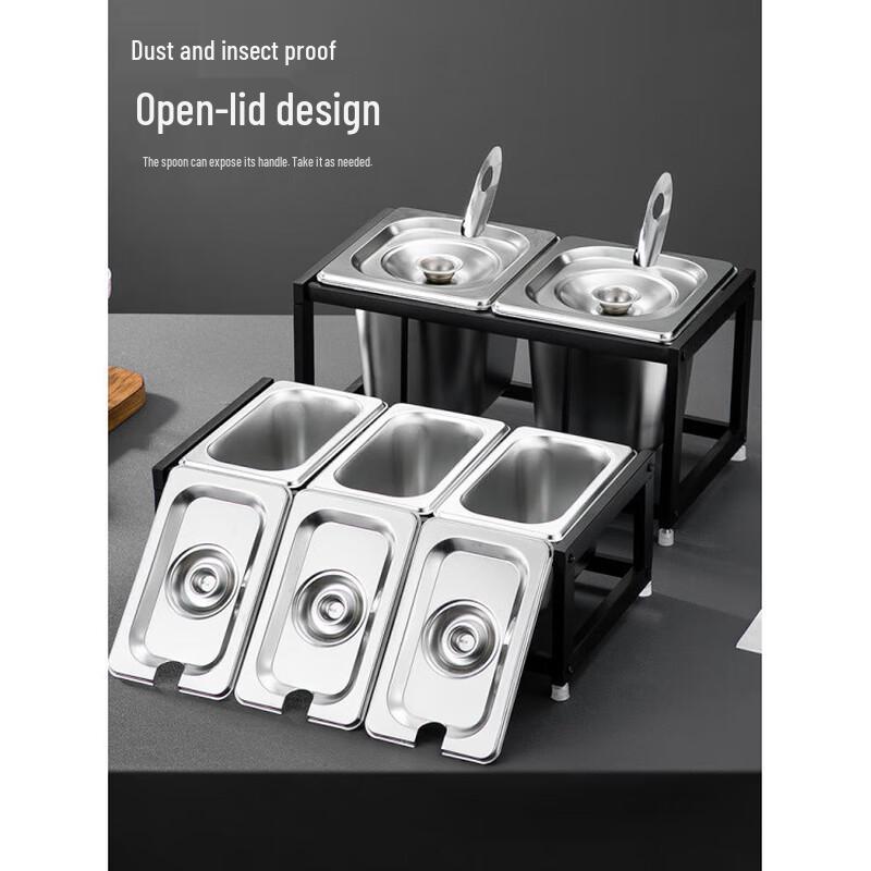Commercial Stainless Steel Food Pan and Holder Set