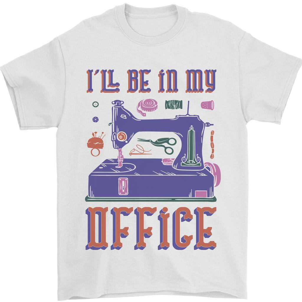 Funny Sewing Machine Seamstress Tailor Mens T-Shirt 100% Cotton