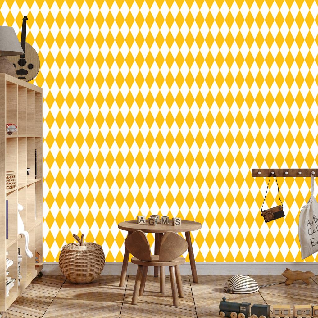 Harlequin Diamonds Gold Wallpaper for Living Room and Bedroom 50x1000
