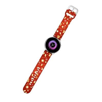 Рождественский ремешок для часов Amazfit GTS 4/3/2e/GTS2 Mini/GTR 42мм/47мм/GTR 4/3 Pro/2 Силиконовый браслет Amazfit bip 20мм/22мм ремешок