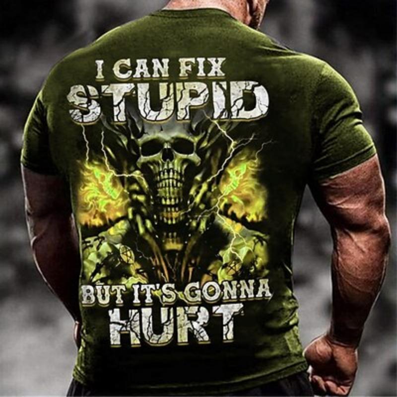 Men's T Shirt Tee Halloween Shirt Tee Graphic Skull Crew Neck Clothing Apparel 3D Print Outdoor Casual Daily Sports Short Sleeve Print