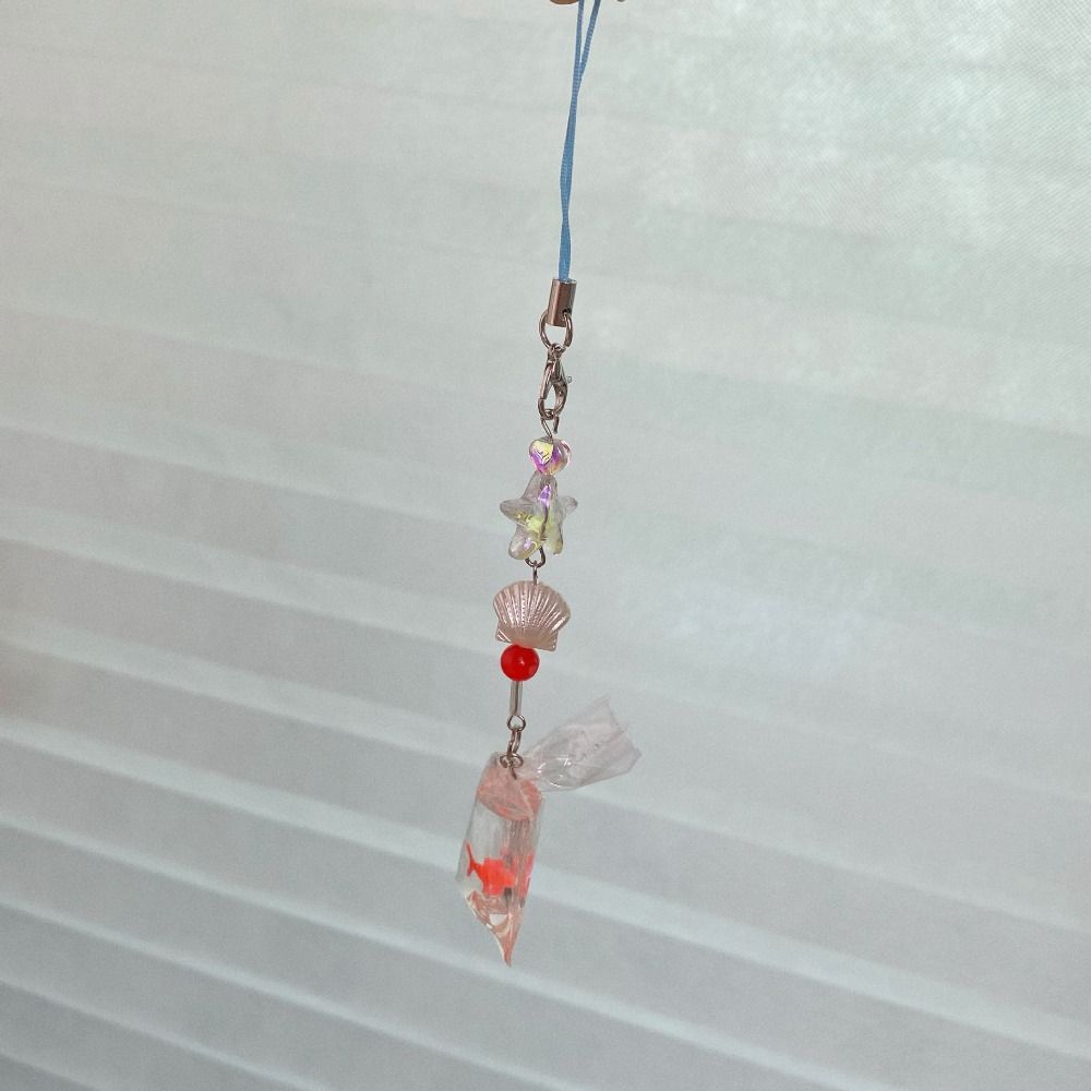 Золотая рыбка ремешок для телефона телефон подвеска бисерная цепочка для мобильного телефона Y2k шнурок для ключей