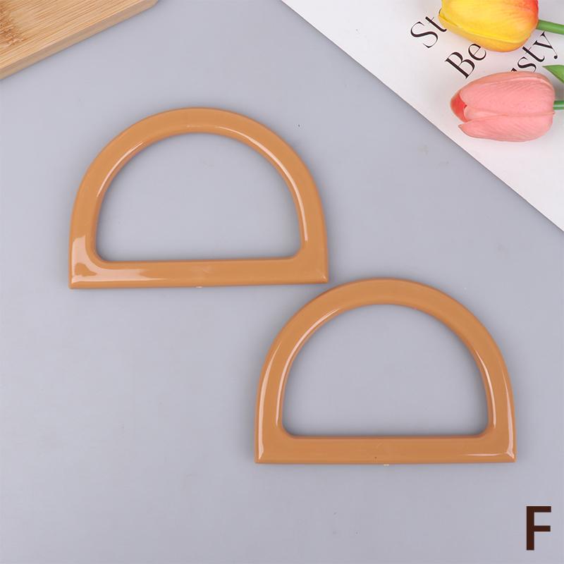 2Pcs D Shape Bag Handles Diy Replacement Handbag Tote Handles Decorative Bag Handles Purse Crochet Bags Making Supplies