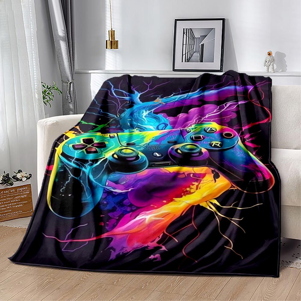 1pc Game Controller Blanket Comfortable Soft Lightweight Multi Seasonal Use for Travel Camping Picnics Sofa Office Bed Living Room Gift for Friends