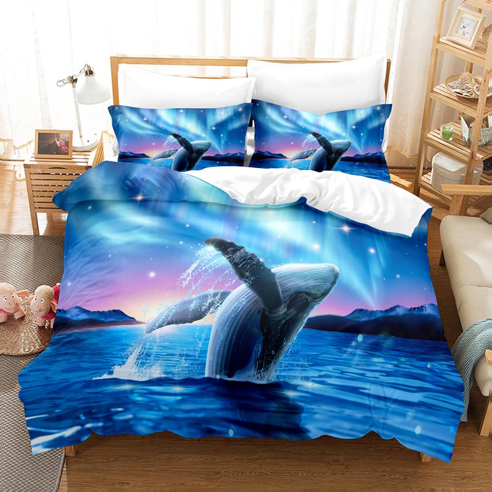 3DThe DolphinsПостельные комплекты Пододеяльник Комплект с наволочкой Twin Full Queen King Постельное белье Постельное белье