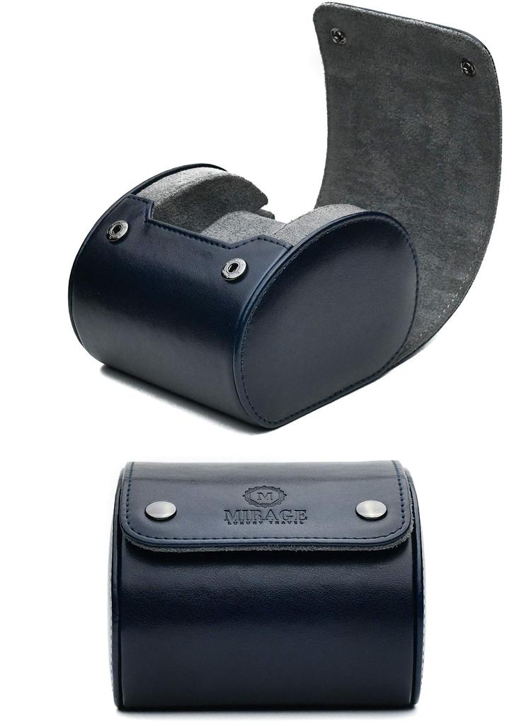 M Mirage Luxury Travel Одинарный кейс для часов Дорожный кейс для часов Коробка Кейс для демонстрации часов Дизайн со швейцарским мотивом Полуночный синий - - - -