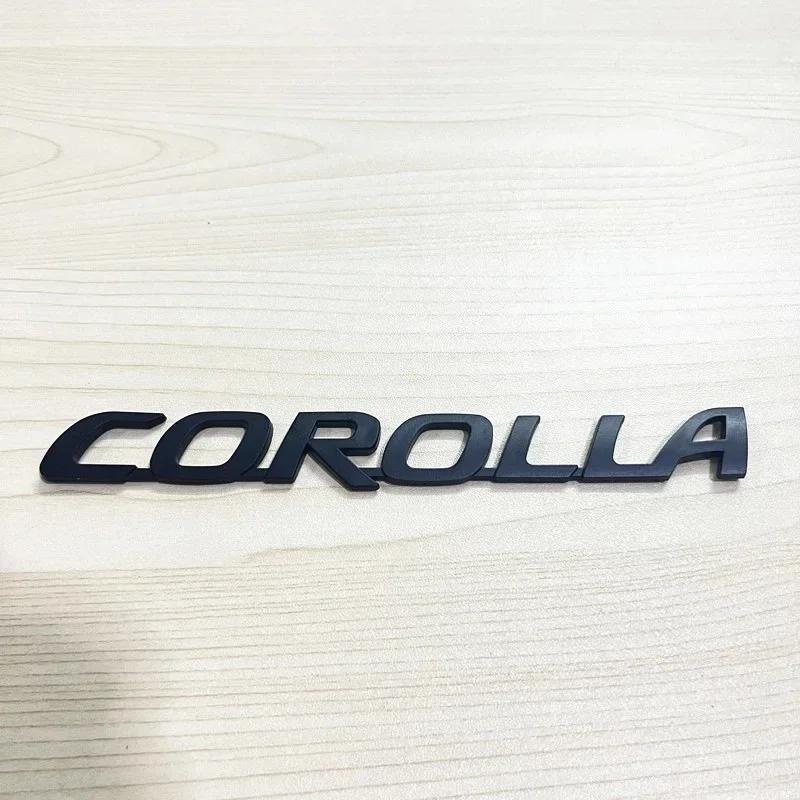 1Pc 3D Glossy Black Silver Letters For Toyota Corolla Trunk Emblem Badge Stickers Car Accessories Modified Car Sticker