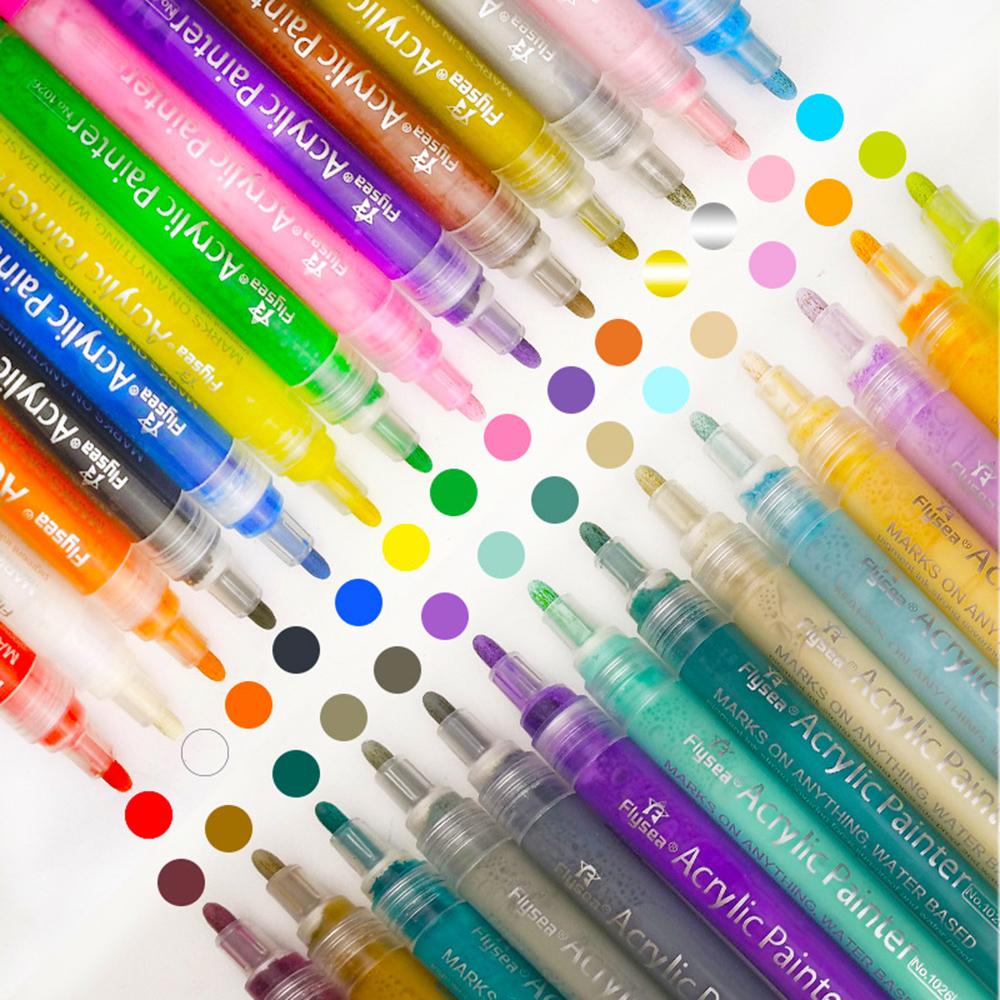 FLYSEA №1026 Маркер с низким запахом Цветные акриловые ручки для детского рисования