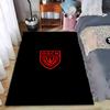 Red OGCN Crest on Black suitable as a non-slip mat for the living room or bedroom sofa