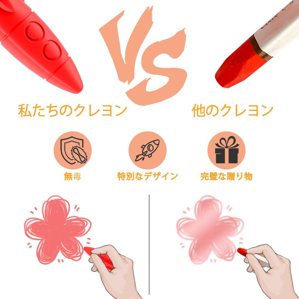 JUPITEARTH Crayon Rocket 12 Легко не оставляет пятен Трудно удаляется с помощью раскрашивания Рисование Начальная школа Цветные карандаши Форма, Цвета, Милый,