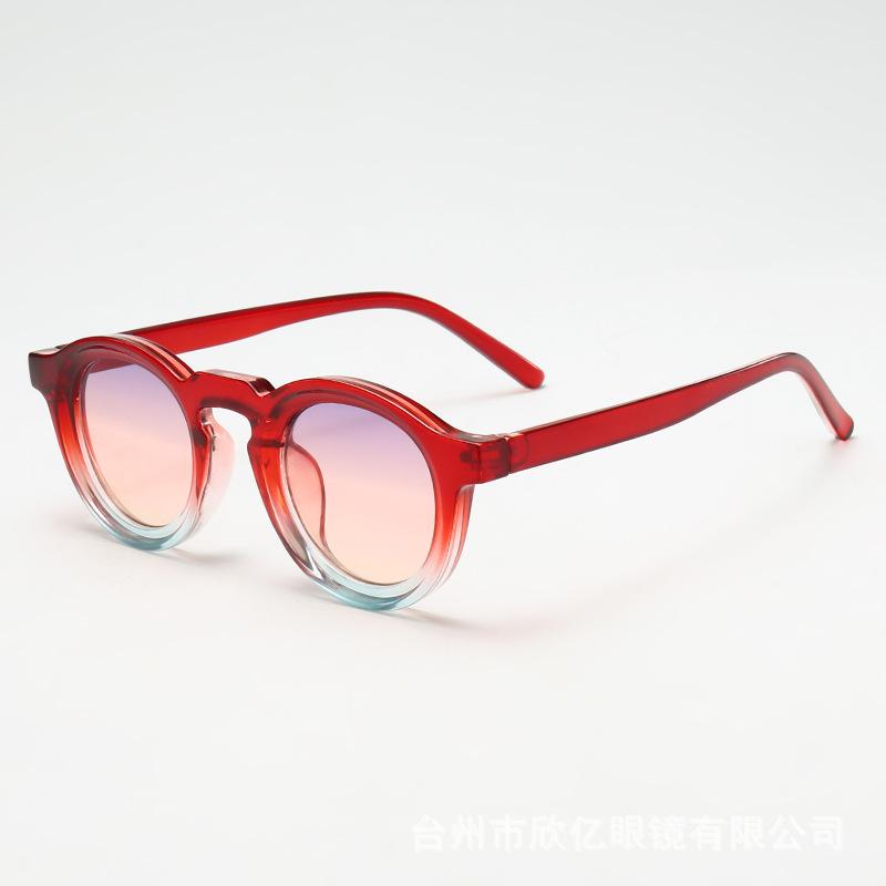 New retro round small frame high-end men's and women's sunglasses fashion trend UV-proof sunglasses