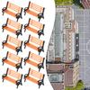 0.79*0.55*0.35inch/2*1.4*0.9cm Model Park Bench 10Pcs Brand New