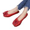 Women Loafers Genuine Split Leather Flat Heels Flower Round Toe Soft Solid Sandals Platform Ladies Shoes