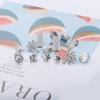 10 шт., круглая серьга-гвоздик с геометрическим узором из нержавеющей стали, Золотая основа для сережек с разъемами для сережек для самостоятельного изготовления ювелирных изделий