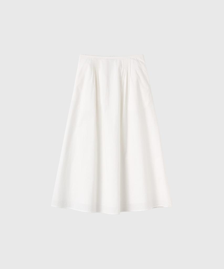 General Idea Minimal Pintuck Midi Skirt [Ivory] / Gf2Lsk522