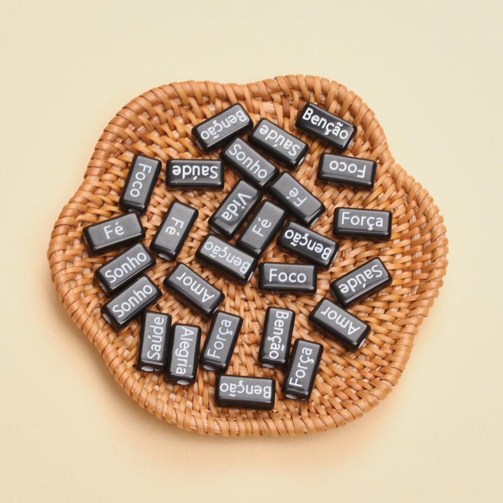 Акриловые аксессуары для изготовления ювелирных изделий французские слова 30 шт. материал ручной работы свободные бусины-шим браслет ожерелье своими руками