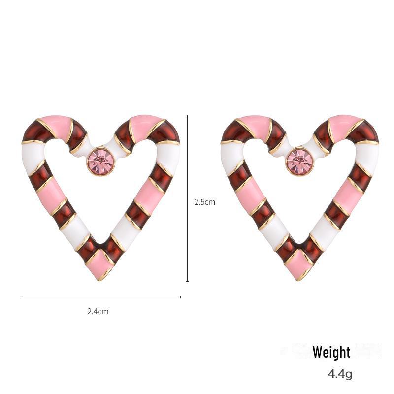 Kenjie Christmas Love Butterfly Oil Drop Earrings - Women's European & American Party Accessory