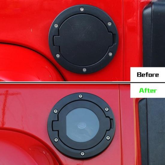 Exterior Side Door Fuel Tank Filler Lip Cover Gas For Jeep Wrangler JK JKU 07-18