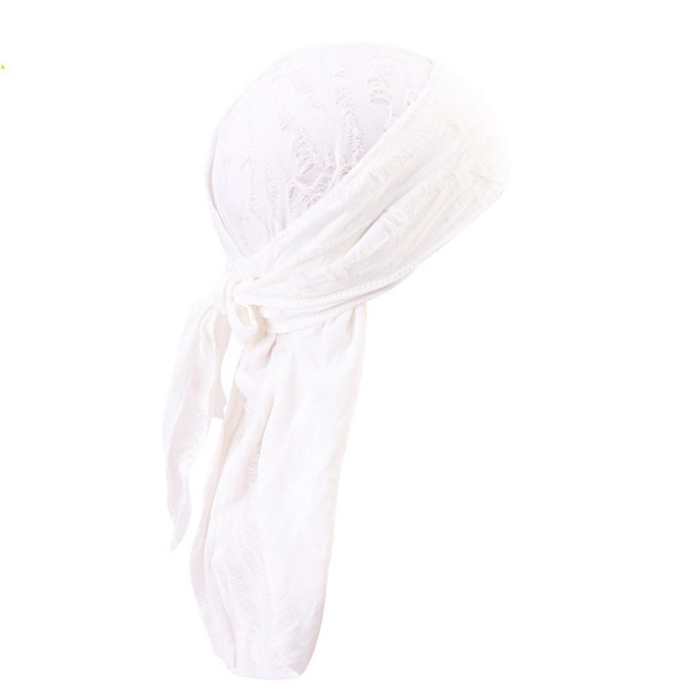 Повязка на голову Хип-хоп Бандана Платок Хлопковая Бандана с Дырками Кепка Модная Пиратская Кепка с Длинным Хвостом Унисекс